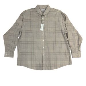 NWT, Gold Label men’s button down non iron luxe linen shirt size XXL